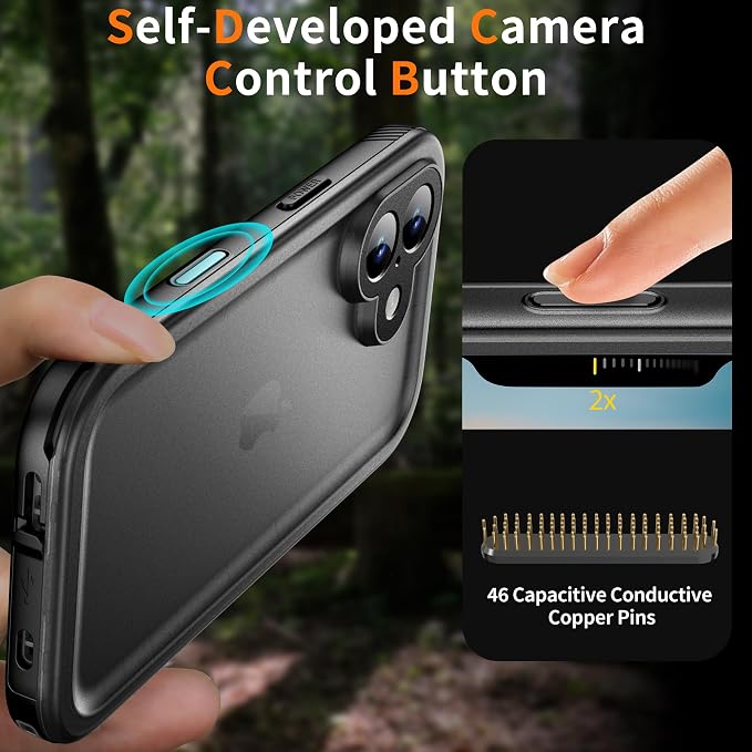 Cozycase TOP Waterproof Case for iPhone 17 - Military Heavy Duty 360 Shockproof Full Body with Screen Camera Protector Double IP68 Water Dust Drop Proof Hard Rugged Tough Bumper Front Back Slim Cover