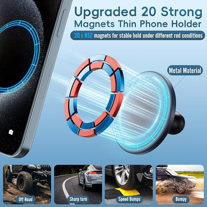 Kaishengyuan Magnetic Vent Phone Mount Compatible with 2015-2020 Ford F-150, 2017-2021 Super Duty & 2018-2021 Expedition, Car Full Metal Phone Holder Cradles Bracket Stand for All Smartphone