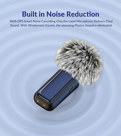Wireless USB Microphone for PC Laptop iPhone 16/15 Android Phone - Noise Canceling Lapel Lavalier Mic with 24H Charging Case for Video Recording Vlog TikTok Podcast Live Streaming (USB & USBC)