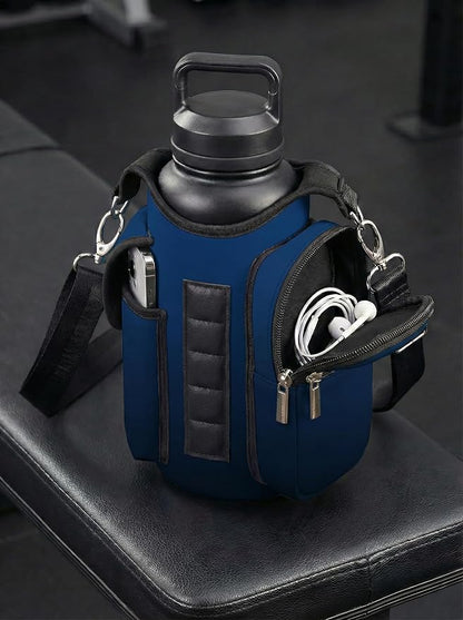 AUPET Magnetic Gym Bag for Men & Women, Small Gym Bag Organizer, Crossbody Magnets Gym Water Bottle Bag Holder Carrier Fits for 18-40oz Owala Yeti Hydro Flask, Workout Pouch for Phone, Keys & Wallet