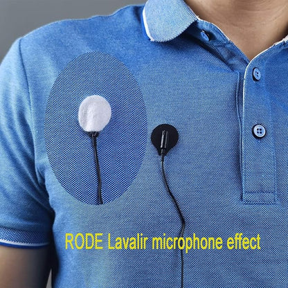 Undercover with 40 Stickies and 40 Fabric Discs for Hiding Lavalier Microphones and Reduce Wind Noise, 20 of Each Black/White