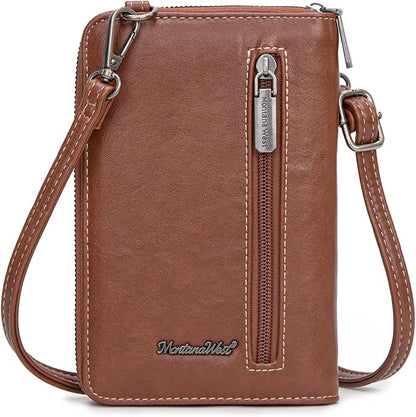Montana West Small Crossbody Bags for Women Western Handbag with Cash Slots