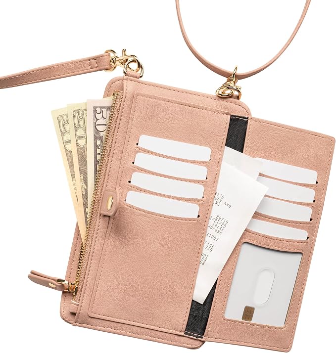 Claasico Crossbody Phone Purse for Women – RFID Phone Case Wallet w/Magnetic Closure & Separate Zipper Pocket Crossbody Bag