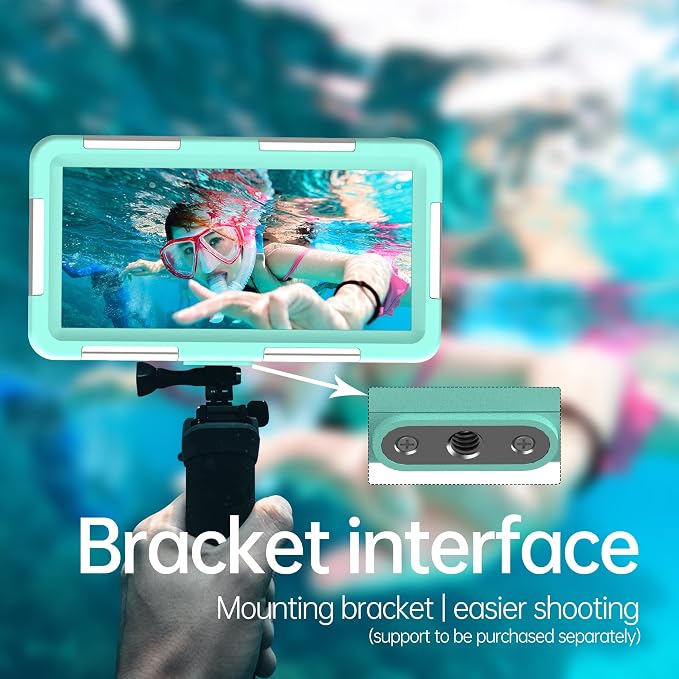𝟐𝟎𝟐6 Underwater Snorkeling Diving Phone Case for iPhone 17/16/15/14/13/12/11 Pro Max/XR/XS/X Galaxy S8/S9/S10, 50ft/15m Professional Scuba Dive Waterproof, Grass Blue