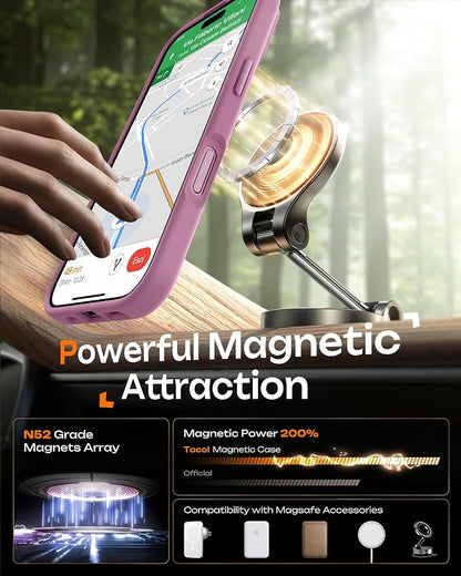 TOCOL for Phone 17 Case, Compatible with Magsafe Charger, Full Camera Protection, Drop Protection, Translucent Matte Phone Case for Phone 17 6.3 inch (Lilac Purple)