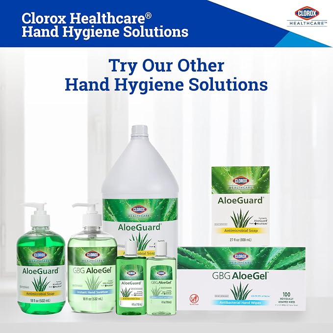 Clorox Healthcare GBG AloeGel Hand Sanitizer Wipes - Bleach-Free Hand Sanitizing Wipes for Hands in Bulk Canister - Disinfecting Sanitizer Solution for School Supplies & Office Use, 100 Count