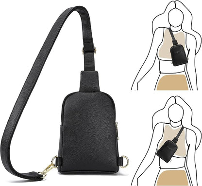 INICAT Small Sling Bag for Women Everyday & Travel Crossbody Bags Lightweight Cross Body Purses Vegan Leather