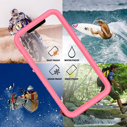 Cozycase Compatible with Waterproof iPhone 11 case, Built-in Screen Protector, Full-Body Rugged Bumper Sealed Case Cover, Shockproof Dustproof Waterproof Case for iPhone 11 6.1 inch (Pink)