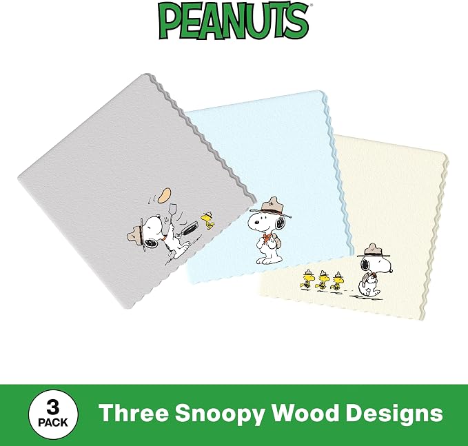 Microfiber Cloth & Glasses Wipes (3 Pack) Lens & Glasses Cleaning Cloth - Eye Glass Clean Cloths - Eyeglass Cleaning Cloths - Camera Lenses & Gadget Delicate Screens - Snoopy