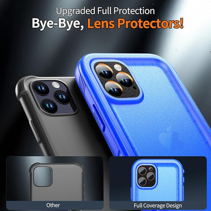 Cozycase Waterproof Case for iPhone 11 Pro Max, Shockproof Full-Body Rugged Bumper Sealed Case with Built-in Screen Protector for iPhone 11 Pro Max 6.5 inches 2019 Release - Blue