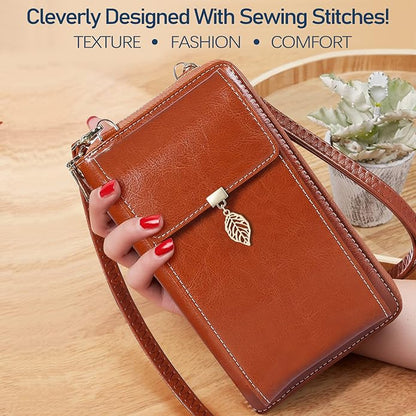 HUANLANG Small Crossbody Phone Bags for Women Leather Cell Phone Purse Wallet | Small, Cell Phone
