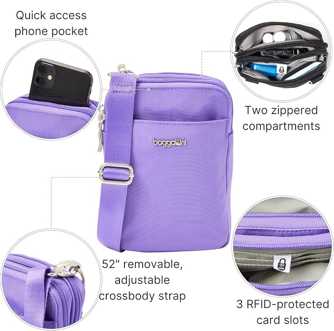 Baggallini Women's Modern Take Two Rfid Crossbody