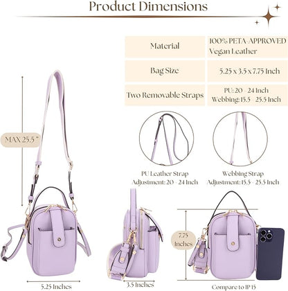Mali+Lili Gail Vegan Leather Multi Compartment Crossbody Bag
