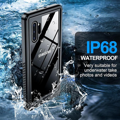 MOZOTER for Samsung Galaxy Note 10 Plus Case Waterproof,[IPX8 Underwater Case][Full Body Shockproof & Military Dropproof] Built-in Screen Protector for Samsung Note 10+ Plus 6.8 inch-Black