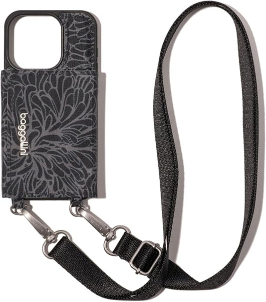Baggallini On The Go iPhone Card Case Crossbody - Lightweight iPhone Case Designed for iPhone 13, iPhone 14, iPhone 15 and iPhone 15 Pro