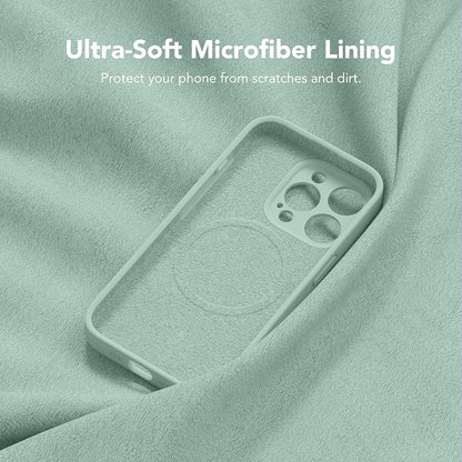 Magnetic for iPhone 13 Pro Case, Compatible with MagSafe, [Full Camera Protection][Screen Protector] Silicone Shockproof Protective Phone Case for iPhone 13 Pro 6.1", Mint