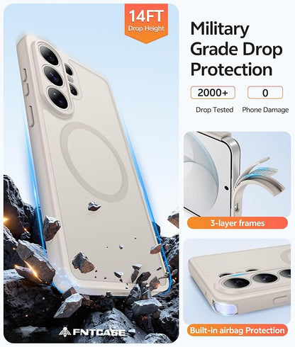 FNTCASE for Samsung Galaxy S26 Ultra Case, Compatible with Magsafe | Screen Protector, Full Camera Protection, Translucent Matte, 14FT Military Grade Drop Proof, Protective Phone Cover