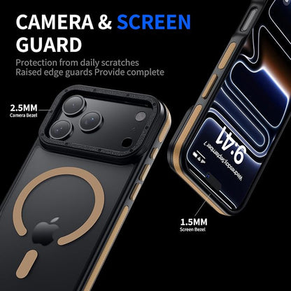 for iPhone 17 Pro Max case with Camera Lens Protector [10Ft Military-Grade Protection] Compatible with fit MagSafe Shockproof Phone case for iPhone 17 Pro max 6.9 inch, Desert Brown Bumper