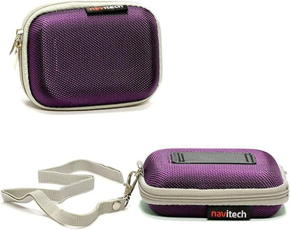 Navitech Purple Power Bank EVA Cover/Case/Travel Case Compatible With iWALK 3300mAh Portable Compact Built in Lightning Docking External Battery Pack