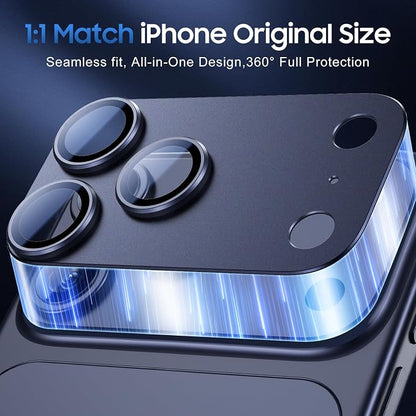 UniqueMe for 3 Pack iPhone 17 Pro Max Camera Lens Protector - [Drop Protection] [Case Friendly] 9H Tempered Glass Camera Cover Screen [Update New Version] - All Blue