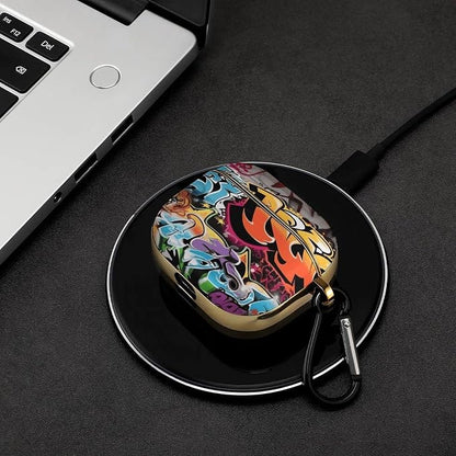 Graffiti Hip Hop 3 Case Cover and Keychain,Wireless Charging Compatible with 3rd Generation Case Portable Shockproof Protective Cover for Women Men