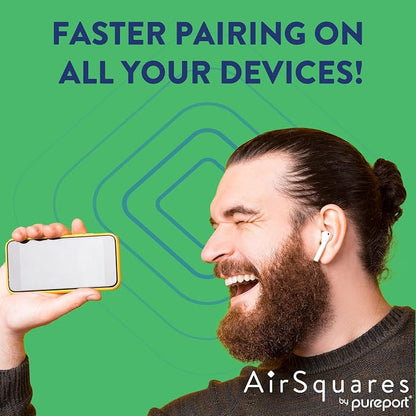 AirSquares Earbud Cleaning Putty, The Original Cleaner Kit Compatible with Airpods, Earbuds & Tech Devices | Easily Remove Wax, Dirt & Gunk from Your Devices | Featured on NBC's Today Show (12 Pack)