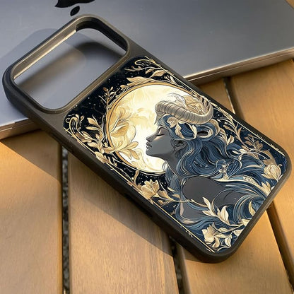 Constellation Series - Capricorn Designs Magnetic for iPhone 17 pro Case, Tarot Style Model Glass Phone Cover, Compatible with Magsafe - fits iPhone 17 pro Case for Women