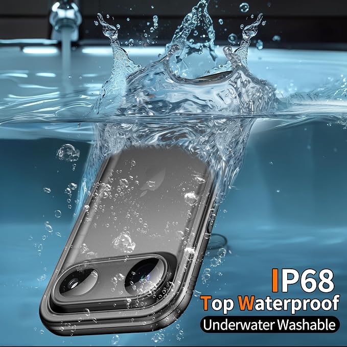 Cozycase TOP Waterproof Case for iPhone Air - Military Heavy Duty 360 Shockproof Full Body with Screen Camera Protector Double IP68 Water Dust Drop Proof Hard Rugged Tough Front Back Slim Cover