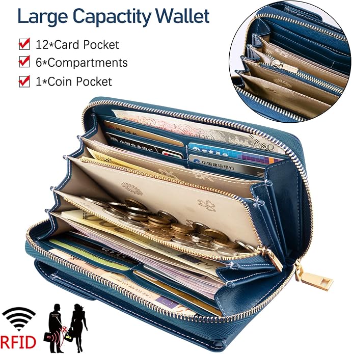 HUANLANG Small Crossbody Phone Bags for Women Leather Cell Phone Purse Wallet | Small, Cell Phone