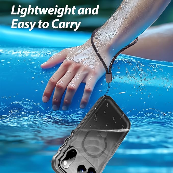 SPORTLINK for iPhone 17 Pro Case - IP68 Waterproof Military Protective Full Body Heavy Duty Shockproof 360 Sealed Dustproof with Camera Screen Protector Phone Cover for iPhone 17 Pro 6.3" Mag/Black