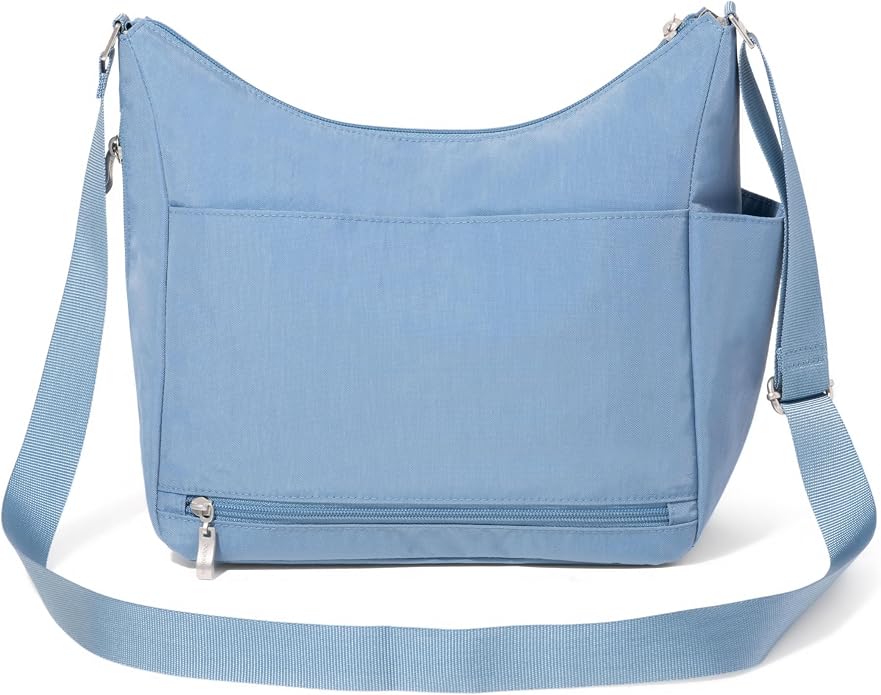 Baggallini womens Everywhere Bagg Crossbody Women 11x9 Lightweight Nylon Hobo Water-resistant Travel Bag W/Rfid
