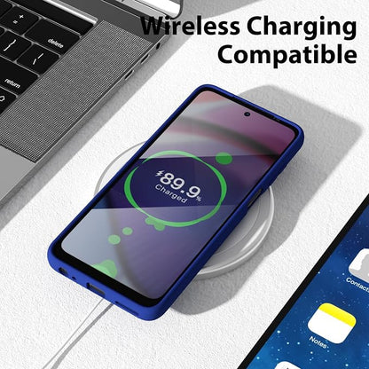 oakxco for Motorola Moto G Power 5G 2023 Phone Case Liquid Silicone, Thin Slim Soft Rubber Gel TPU Plain Simple Cover for Women Girl Cute, Matte Solid Color, Royal Blue