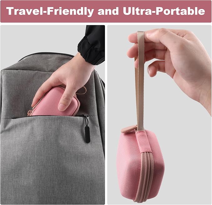 khanka Hard Travel Case Compatible with Anker Nano Power Bank (10,000mAh 45W), Protective Storage Bag for Portable Charger, Case Only (Pink)