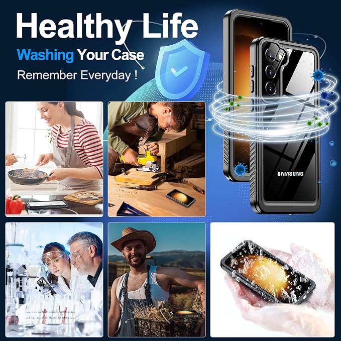 MOZOTER for Samsung Galaxy S23 Plus Case Waterproof,[IPX8 Underwater Case][Full Body Shockproof & Military Dropproof] Clear Sound Quality Built-in Screen Protector for Samsung S23 Plus 6.6 inch-Black