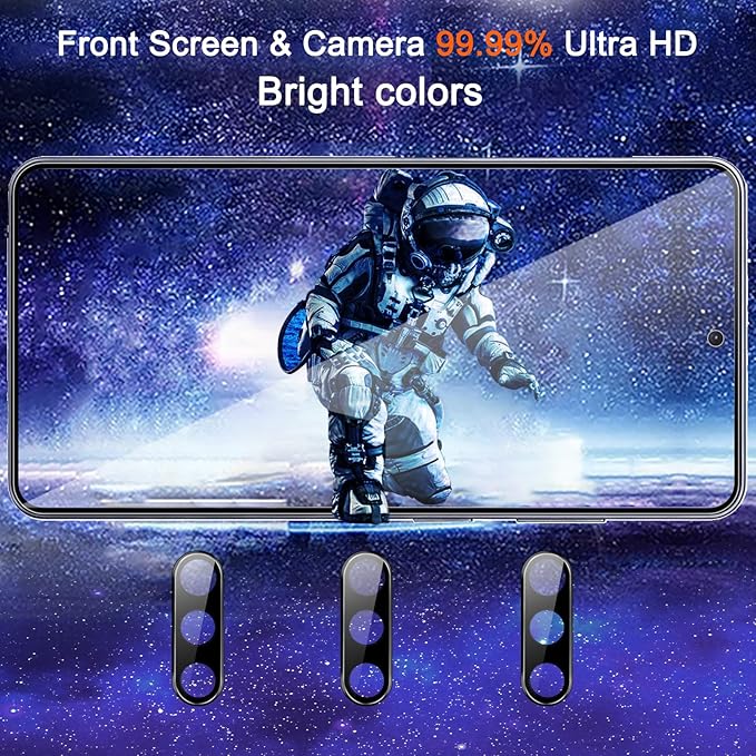 Ferilinso 3 Pack Privacy Screen Protector for Samsung Galaxy S26 Plus with 3Pack Tempered Glass Camera Lens Protector Phone Case Friendly Accessories Protector de Pantalla for Samsung S26 Plus
