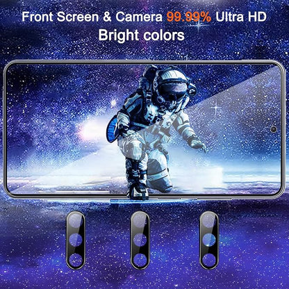 Ferilinso 3 Pack Privacy Screen Protector for Samsung Galaxy S26 Plus with 3Pack Tempered Glass Camera Lens Protector Phone Case Friendly Accessories Protector de Pantalla for Samsung S26 Plus