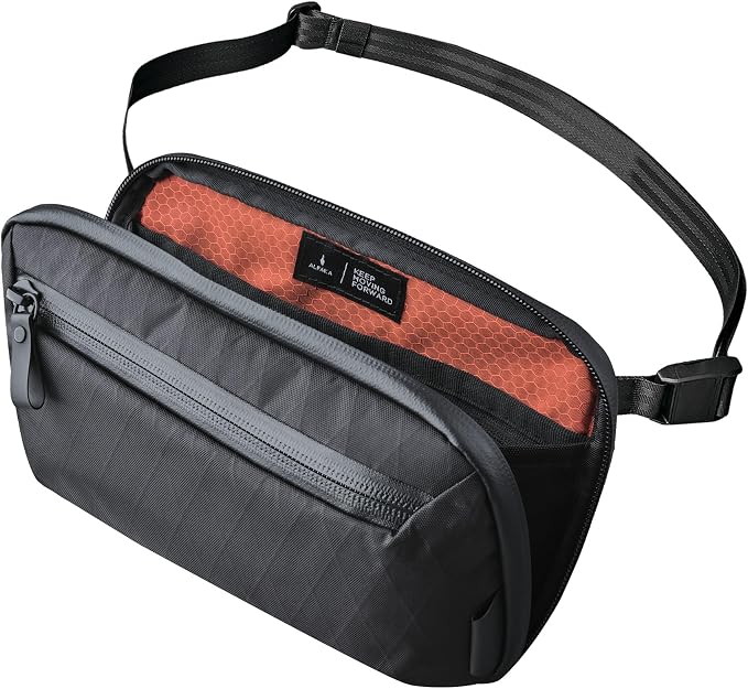 ALPAKA Elements Tech Case Mini Tech Pouch 1.5L Cable Bag Black X-Pac VX42 | Weatherproof Fabric, YKK Aquaguard Zipper, Detachable Shoulder Strap, Ideal for Electronics & Accessories, Daily Work Travel