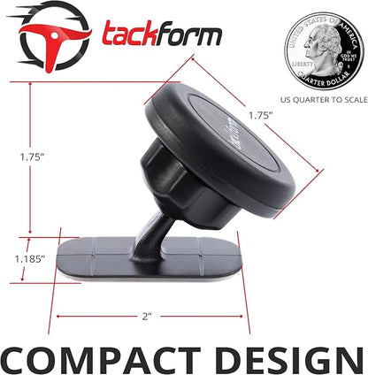 Tackform Magnetic Phone Holder [Tack Mount ] V.2.0 w/N52 Magnets [ for Car, Kitchen, Bedside, Bathroom ] Stick On Dash Mount with Authentic 3M Sticky Adhesive, for Phones, Tablets, and GPS Units