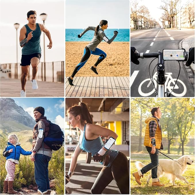 Cikyner Running Armband with Suction Cup, 3 in 1 Phone Holder Sports Armband Bicycle Phone Holder 360° Rotatable & Detachable Running Phone Armband for 4.5-7'' iPhone for Gym Hiking