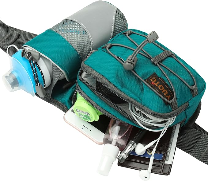 Waist Pack with Water Bottle Holder for Running Walking Hiking Fanny Pack Hydration Belt