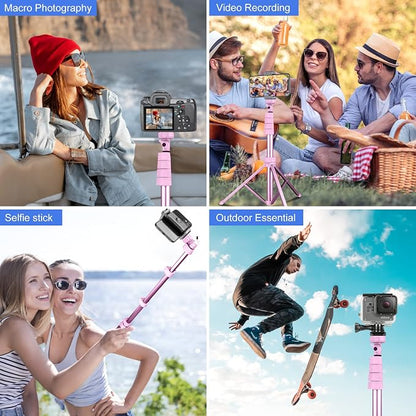 Sensyne 62" Phone Tripod & Selfie Stick, Extendable Cell Phone Tripod Stand with Wireless Remote and Phone Holder, Compatible with iPhone Android Phone, Camera