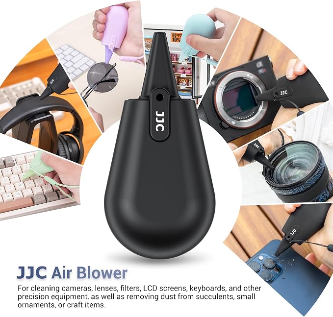 Pocket-Sized Silicone Camera Dust Blower Lens Air Blower, Small Camera Lens Cleaner Air Blower for Sensor LCD Keyboards Filters Printing, Glacier Blue Portable Dust Blower for Outdoor Travel Cleaning