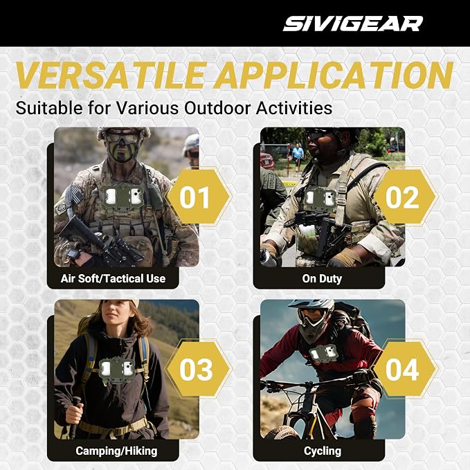 Tactical Phone Holder,Plate Carrier Phone Mount Not Block the Phone Camera Molle Phone Holder for Hunting,Duty,Hiking