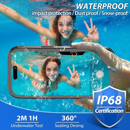 SPORTLINK for iPhone 17 Pro Max Case, IP68 Waterproof Military Protective Full Body Heavy Duty Shockproof 360 Sealed Dustproof with Camera Screen Protector Cover for i Phone 17 Pro Max 6.9" Mag/Black