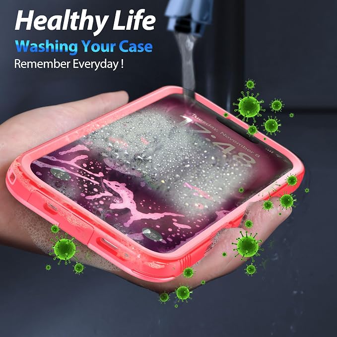 SPORTLINK for iPhone 16 Waterproof Case - Shockproof Dustproof Case with Built-in Clear Screen Protector, Full Body Heavy Duty Sealed Protective Cover for i Phone 16 6.1" Pink