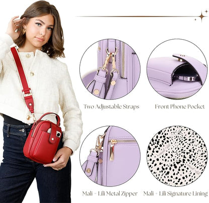 Mali+Lili Gail Vegan Leather Multi Compartment Crossbody Bag