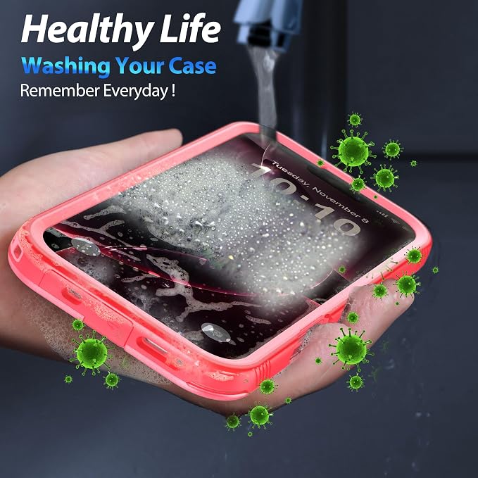 SPORTLINK for iPhone 16 Pro Waterproof Case - Shockproof Dustproof Case with Built-in Clear Screen Protector, Full Body Heavy Duty Sealed Protective Cover for i Phone 16 Pro 6.3" Pink