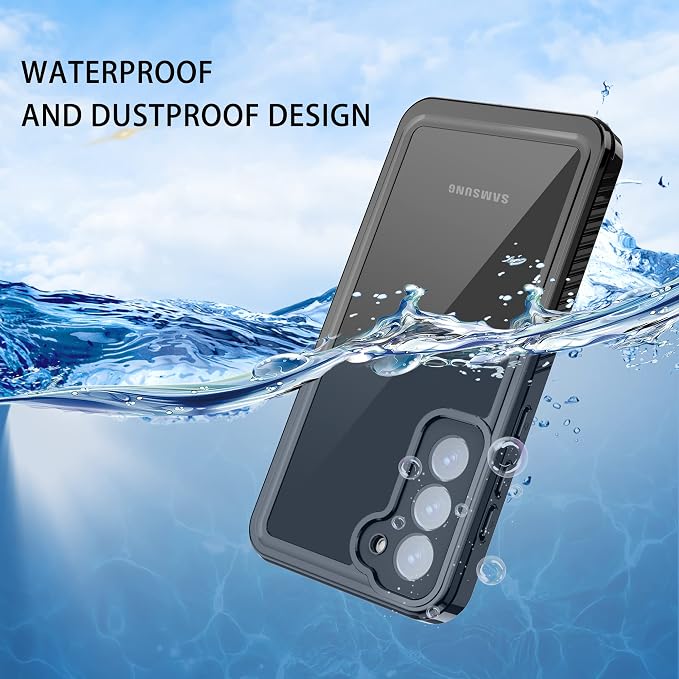 for Samsung Galaxy S22+ Plus Case, IP68 Waterproof Dustproof Case, [Built-in Screen Protector] Full Body Heavy Duty Rugged Phone Cover for Galaxy S22 Plus 6.6 Inch Black