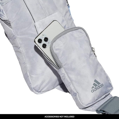 adidas Essentials Sling Small Crossbody Bag for Women and Men (5L), Stone Wash Grey/Blue Dawn/2.0, One Size