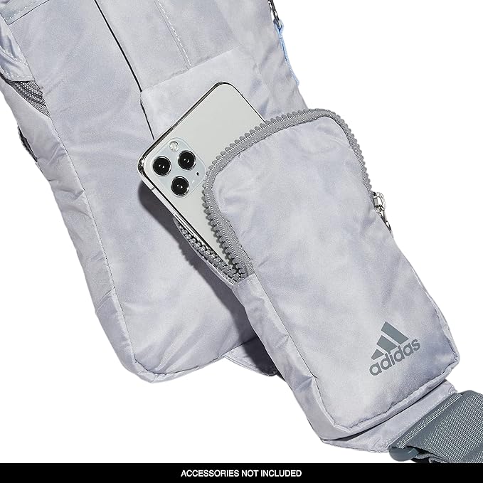 adidas Essentials Sling Small Crossbody Bag for Women and Men (5L), Stone Wash Grey/Blue Dawn/2.0, One Size